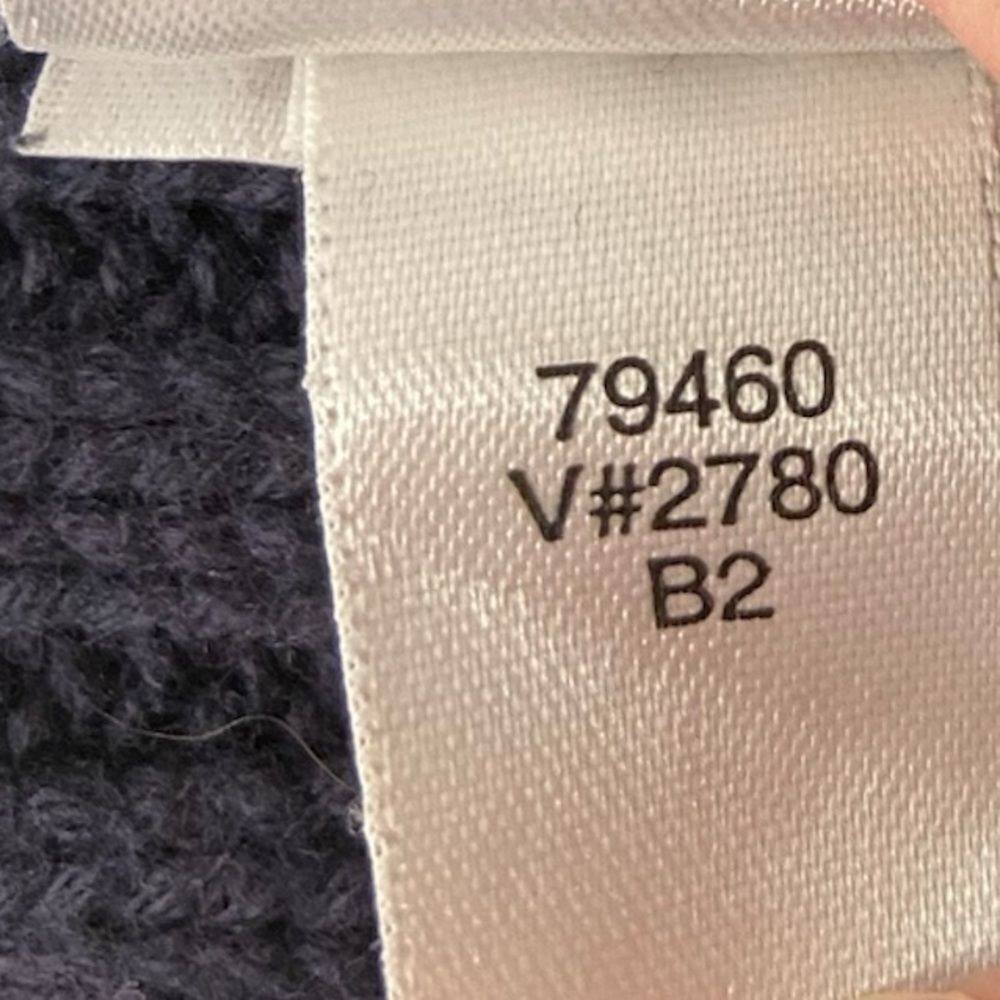Lands’ End Thick Chunky Knit Navy Blue Turtleneck Sweater Size Medium - Picture 4 of 5